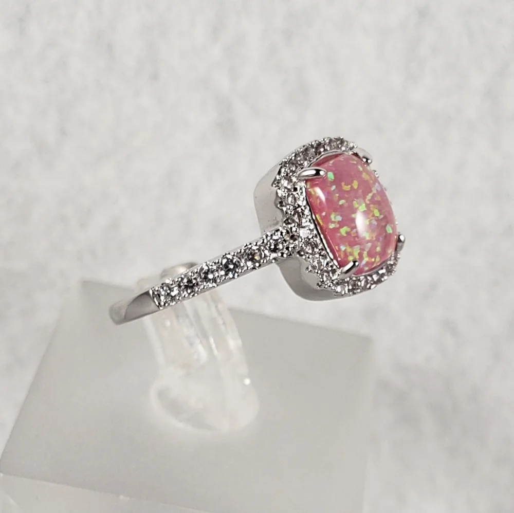 18k Pink Opal Ring - Picture 2 of 8